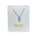Collana in Oro Bianco 9kt 375 con Zircone Brillante
