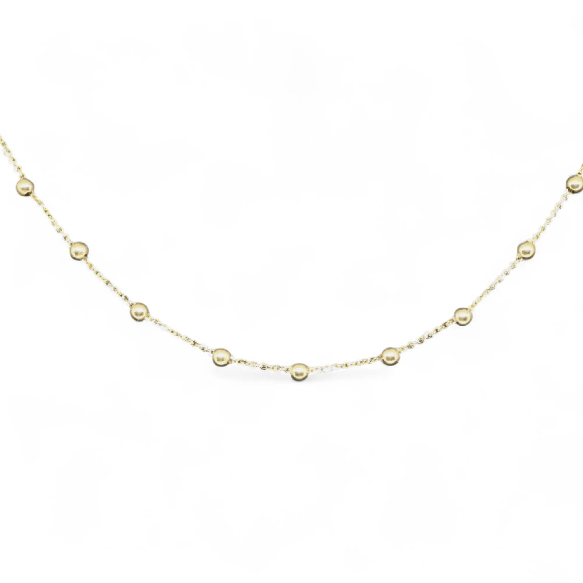 Collana in Oro Giallo 18kt con Sfere