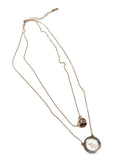 Collana in argento a doppio filo con campanella Capri e medaglia San Michele