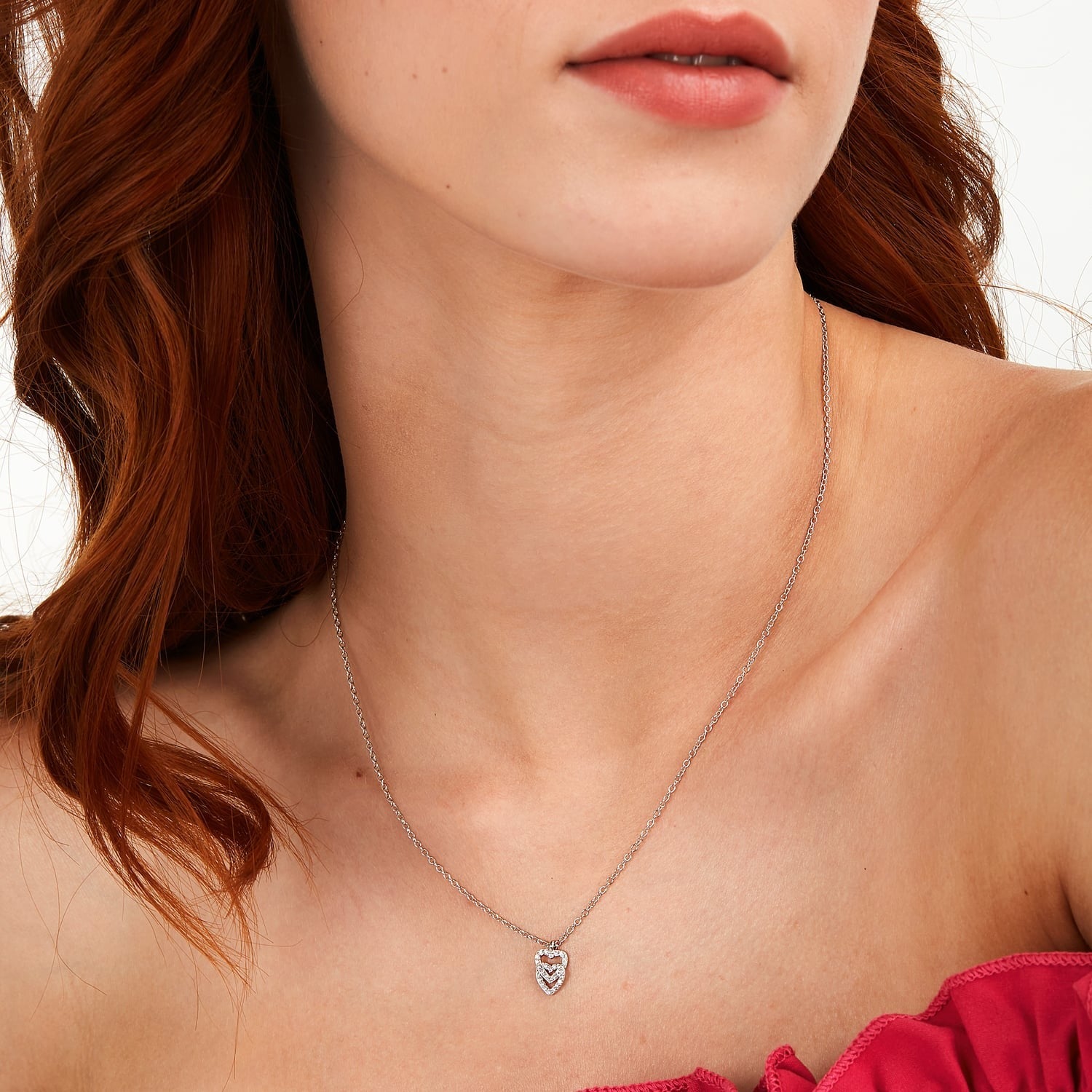 Collana in argento donna Le petite story con ciondolo cuore lps10awv01