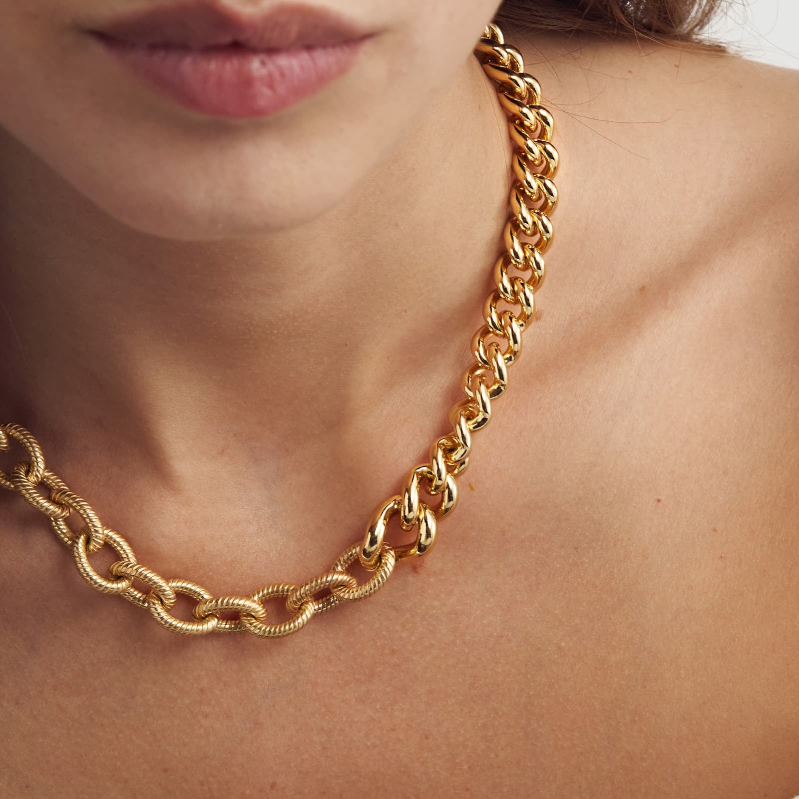 Collana in bronzo dorato Unoaerre donna 2021
