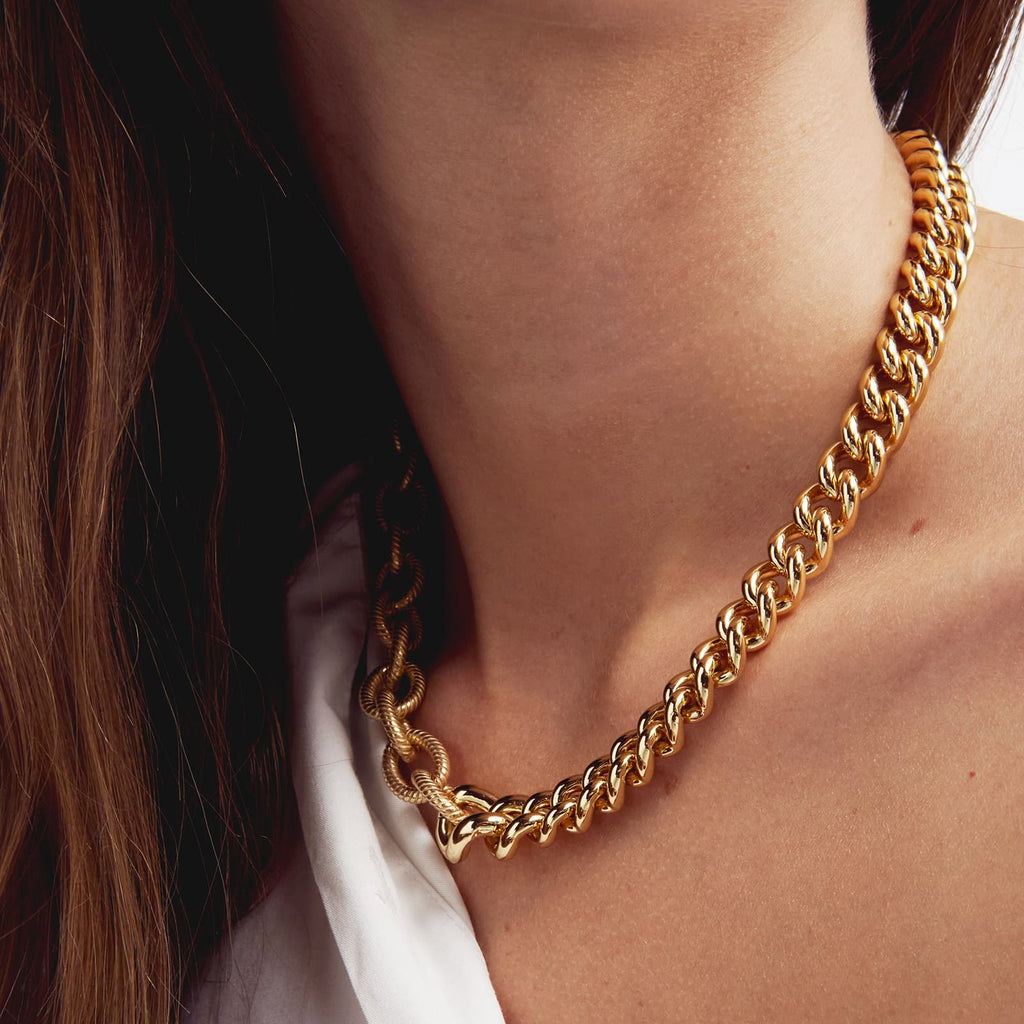 Collana in bronzo dorato Unoaerre donna 2021