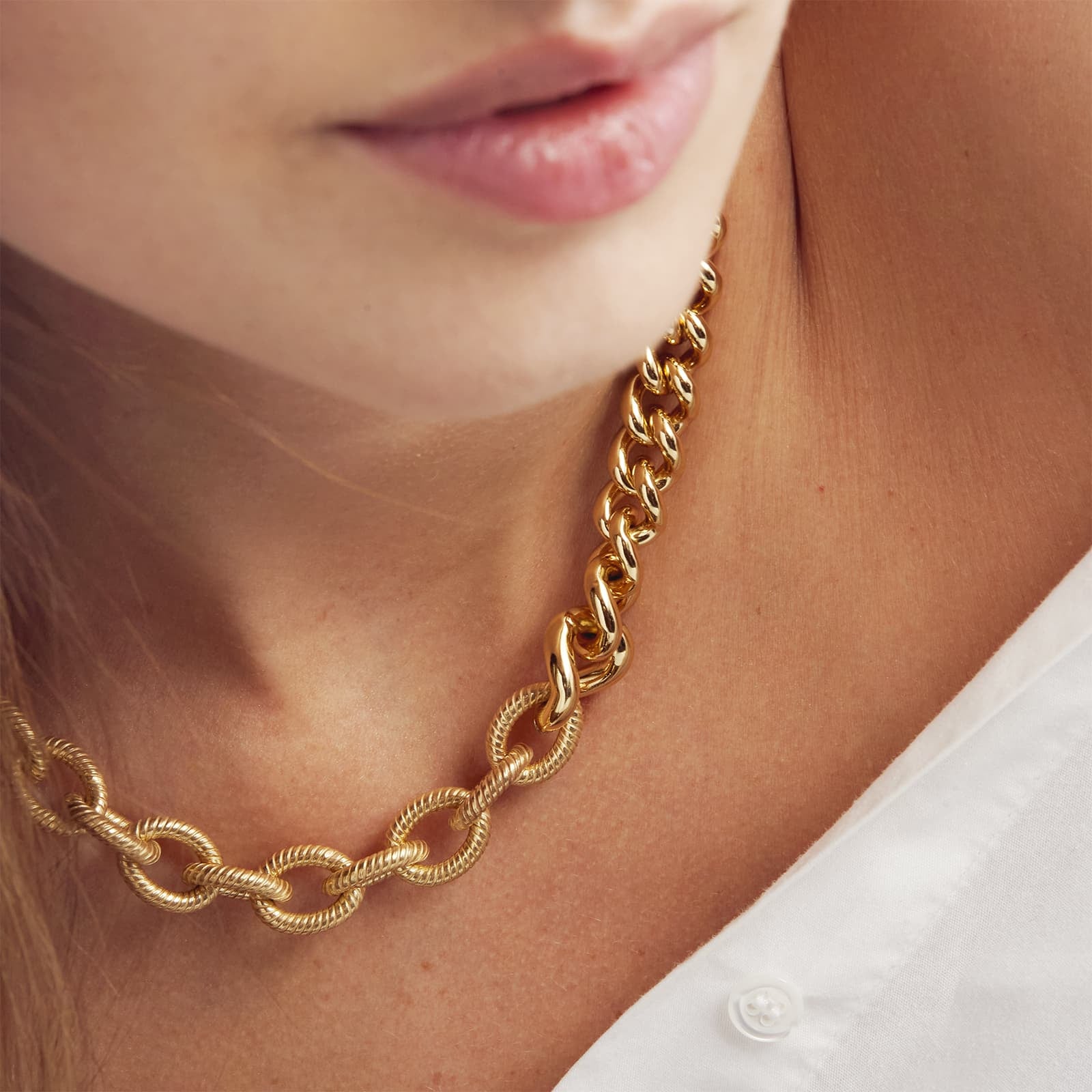Collana in bronzo dorato Unoaerre donna 2021
