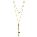 Collana in bronzo dorato rosa donna 1448