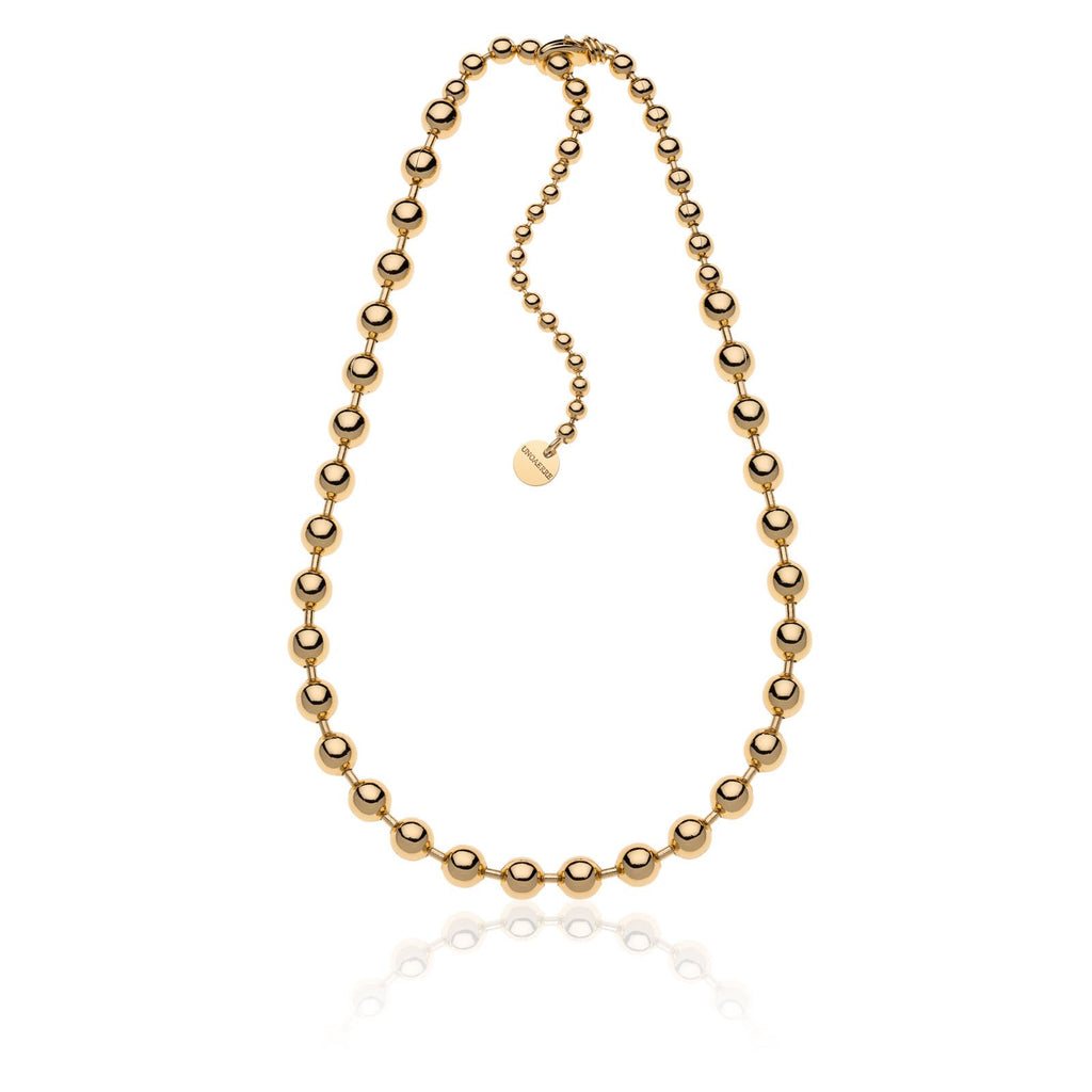 Collana in bronzo dorato sphere Unoaerre donna 1990