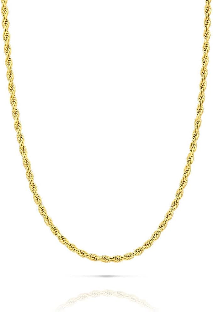 Collana in maglia torchon in acciaio lucido è OPSCL-811