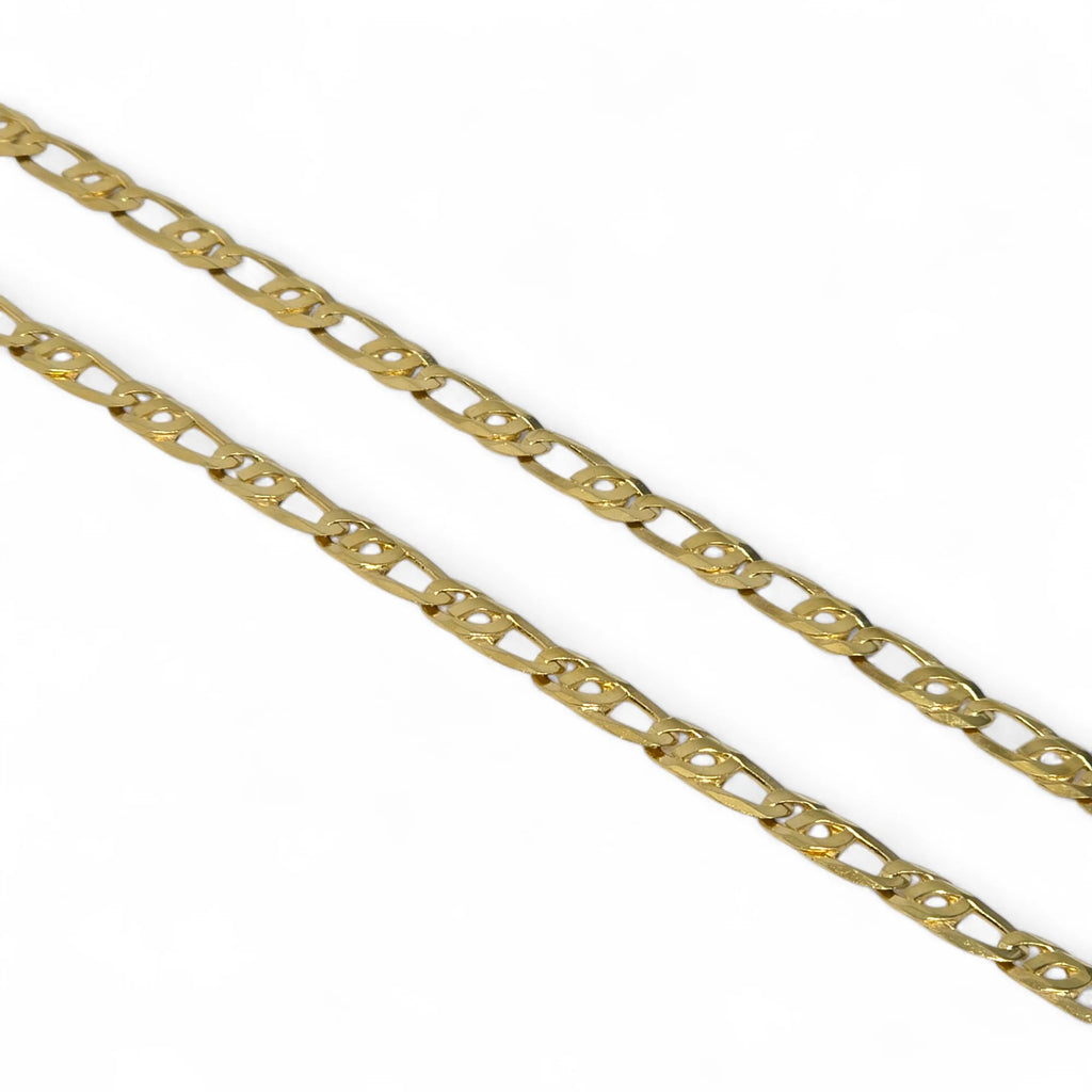 Collana in oro 18 carati con maglia piatta intrecciata