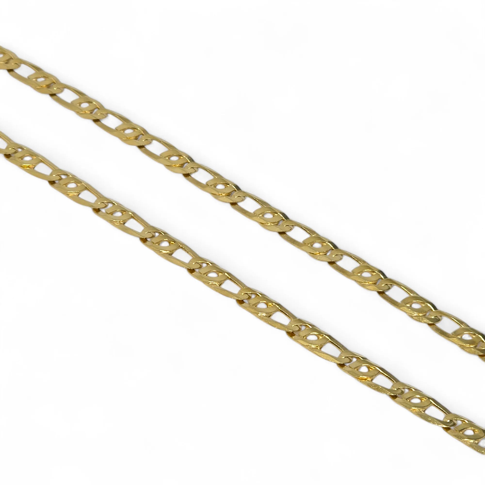 Collana in oro 18 carati con maglia piatta intrecciata
