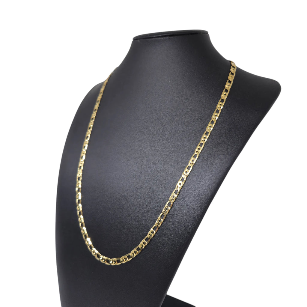 Collana in oro 18 carati con maglia piatta intrecciata