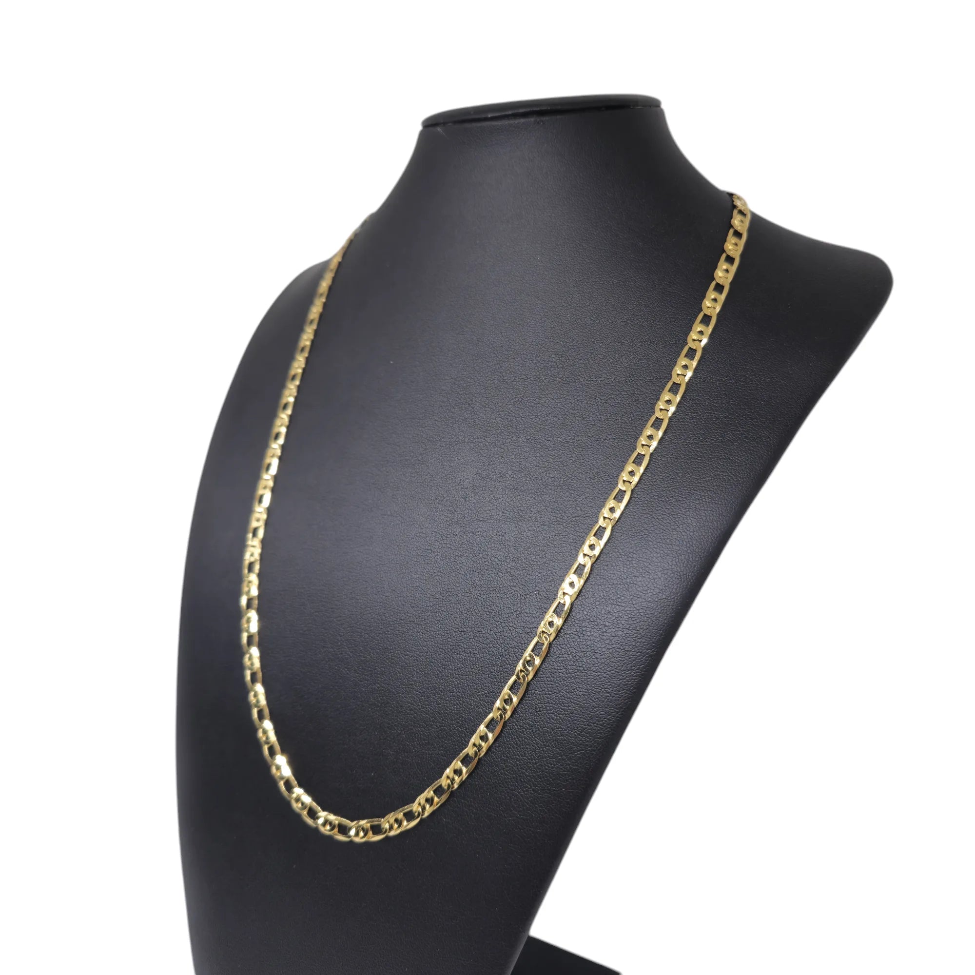 Collana in oro 18 carati con maglia piatta intrecciata
