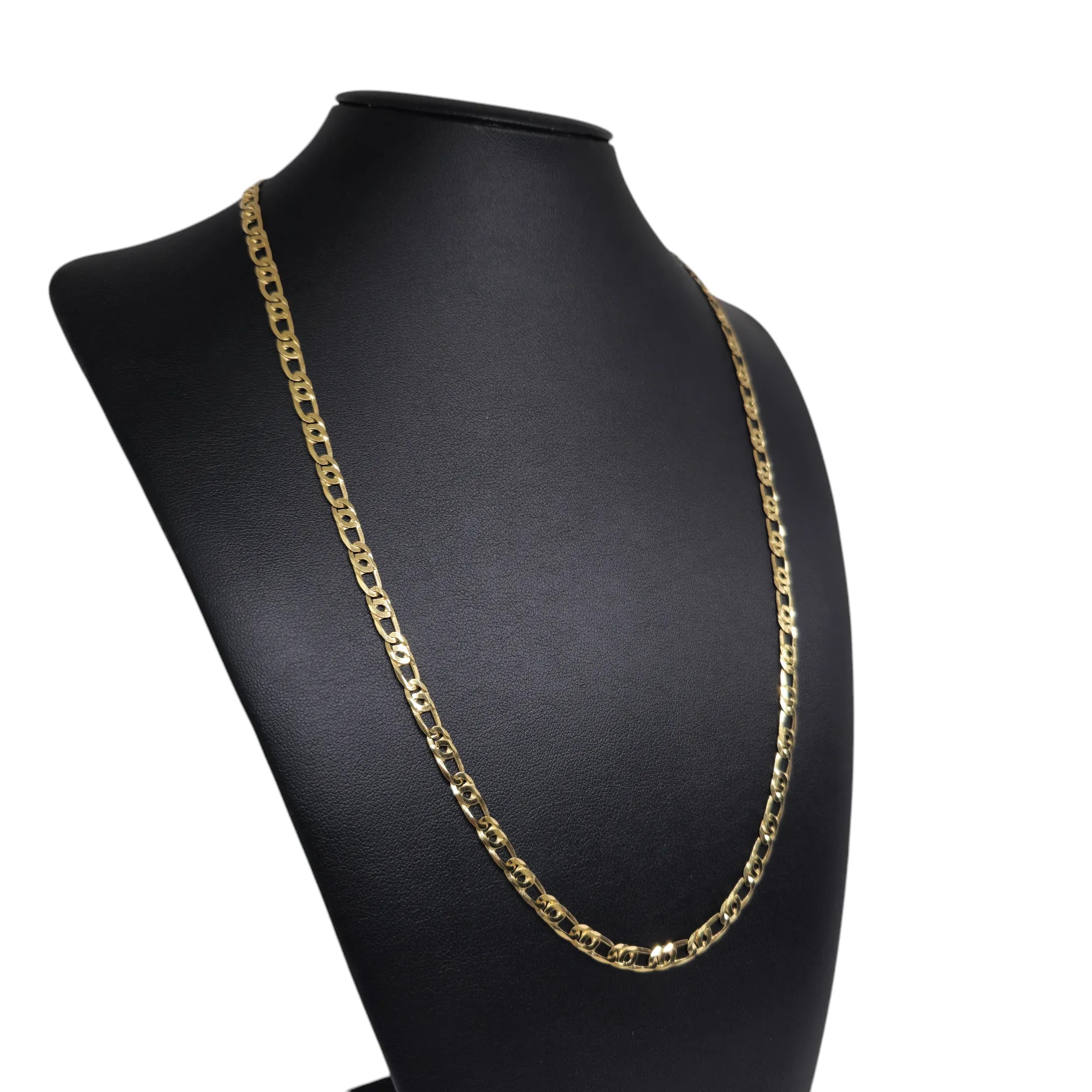 Collana in oro 18 carati con maglia piatta intrecciata