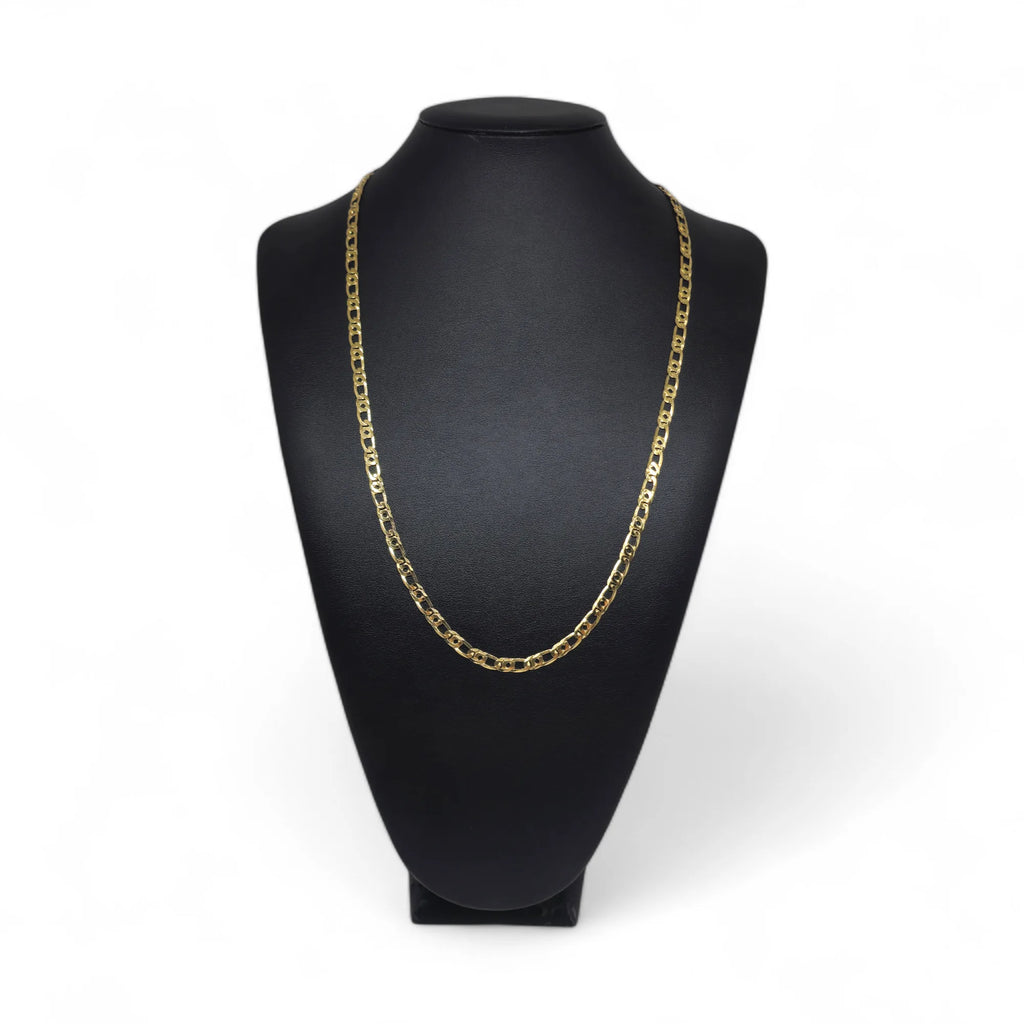Collana in oro 18 carati con maglia piatta intrecciata