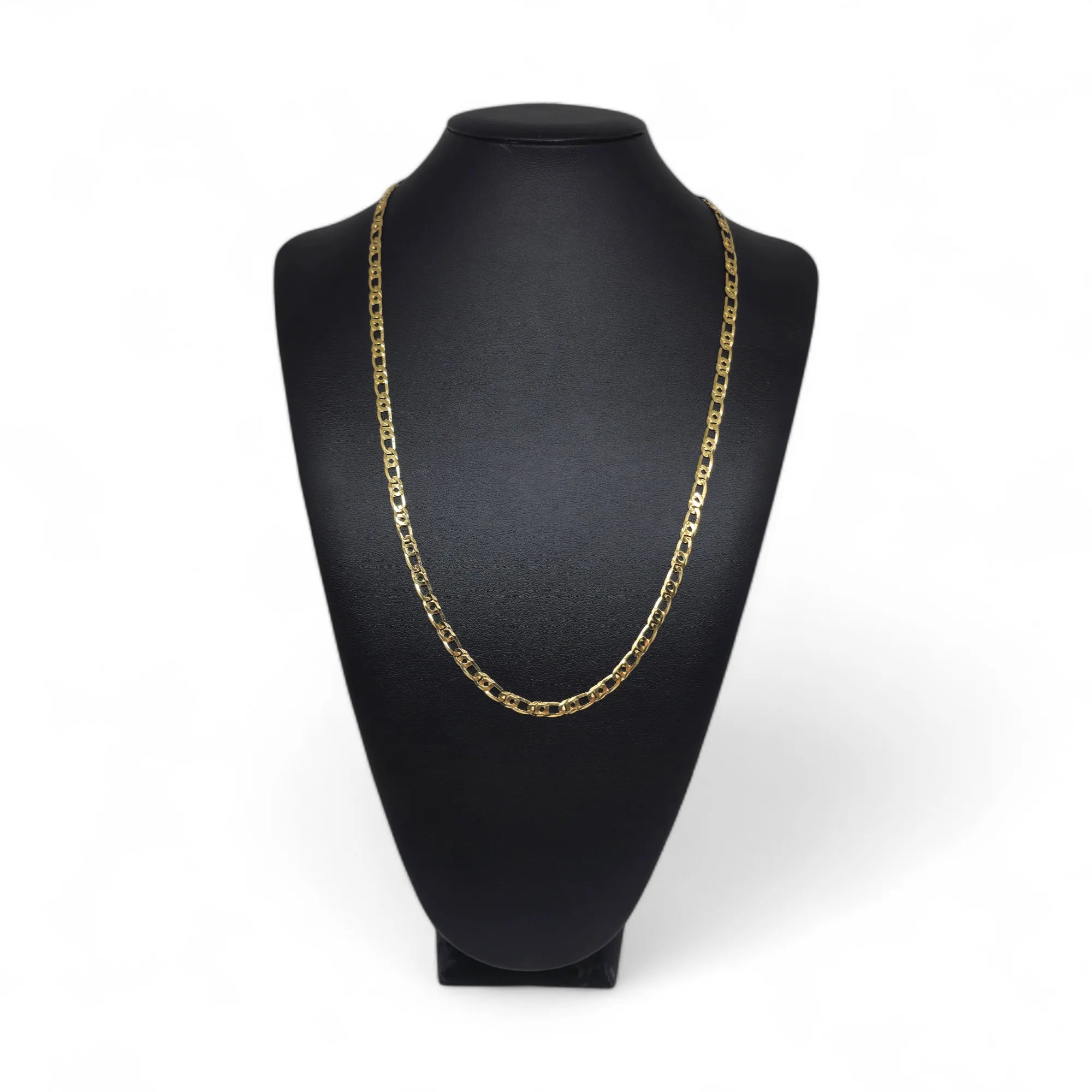 Collana in oro 18 carati con maglia piatta intrecciata