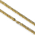 Collana in oro 18 carati maglia piatta mista alternata