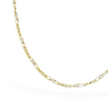 Collana in oro 18kt bicolore maglia 4+1