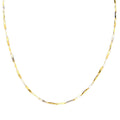 Collana in oro 18kt bicolore maglia stile moderno