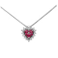 Collana in oro Donnaoro cuore con rubini e diamanti donna dhpr9130.004