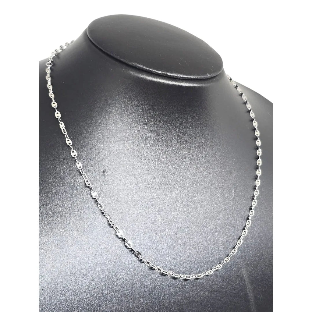 Collana in oro bianco 18 carati lunghezza 42 cm peso 4,6 gr