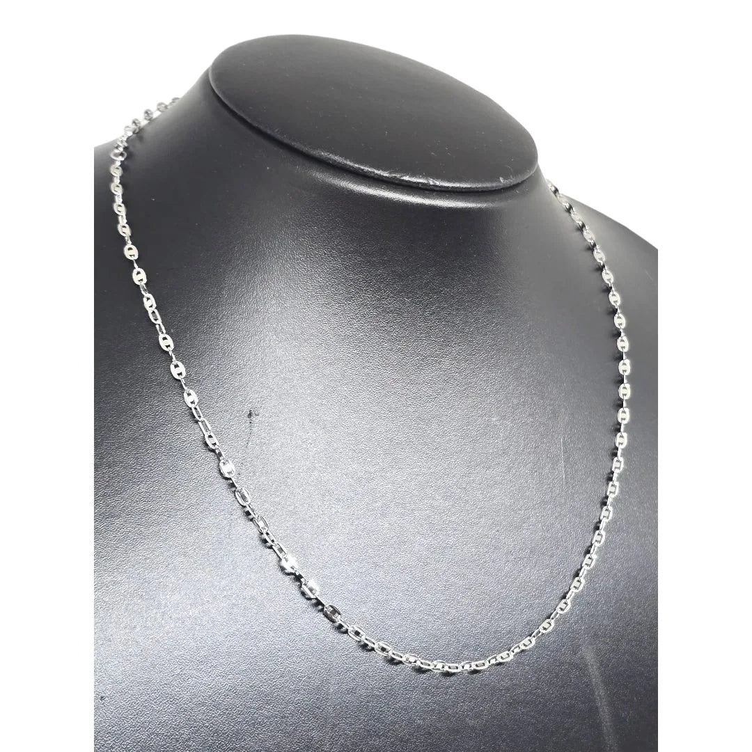Collana in oro bianco 18 carati lunghezza 42 cm peso 4,6 gr