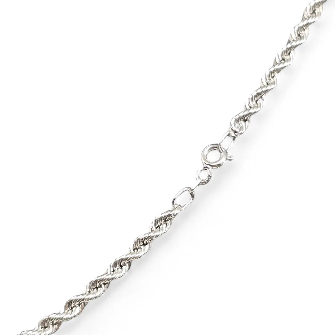 Collana in oro bianco funetta 18 carati lunghezza 50 cm peso 5,9 gr
