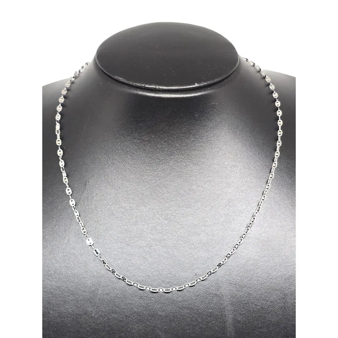 Collana in oro bianco 18 carati lunghezza 42 cm peso 4,6 gr