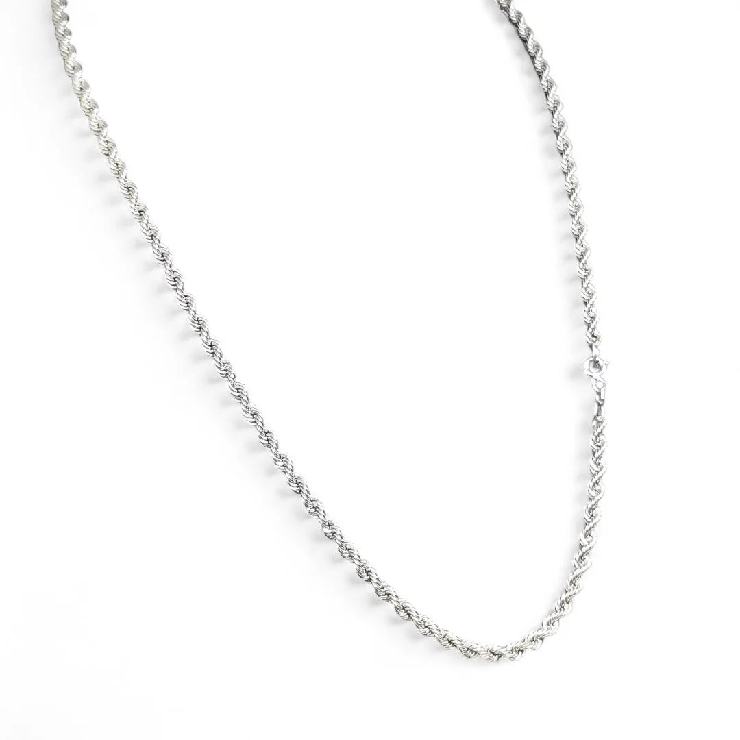 Collana in oro bianco funetta 18 carati lunghezza 50 cm peso 5,9 gr