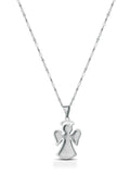 Collana in oro bianco 18kt con pendente angelo