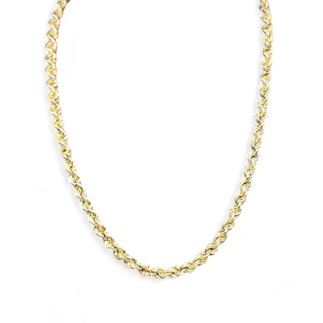 Collana in oro giallo 18 carati modello funetta 50 cm unisex