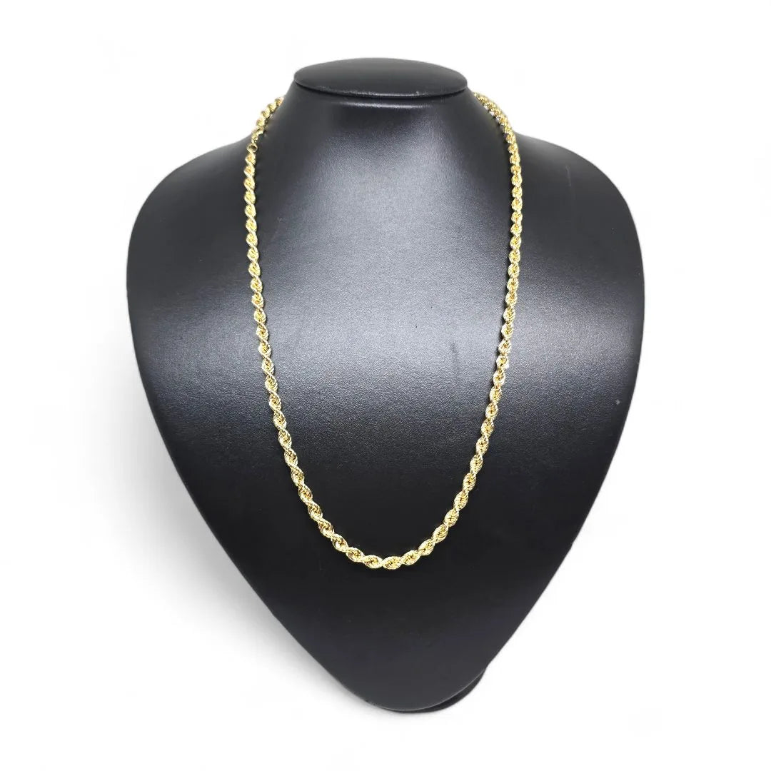 Collana in oro giallo 18 carati modello funetta 60 cm unisex