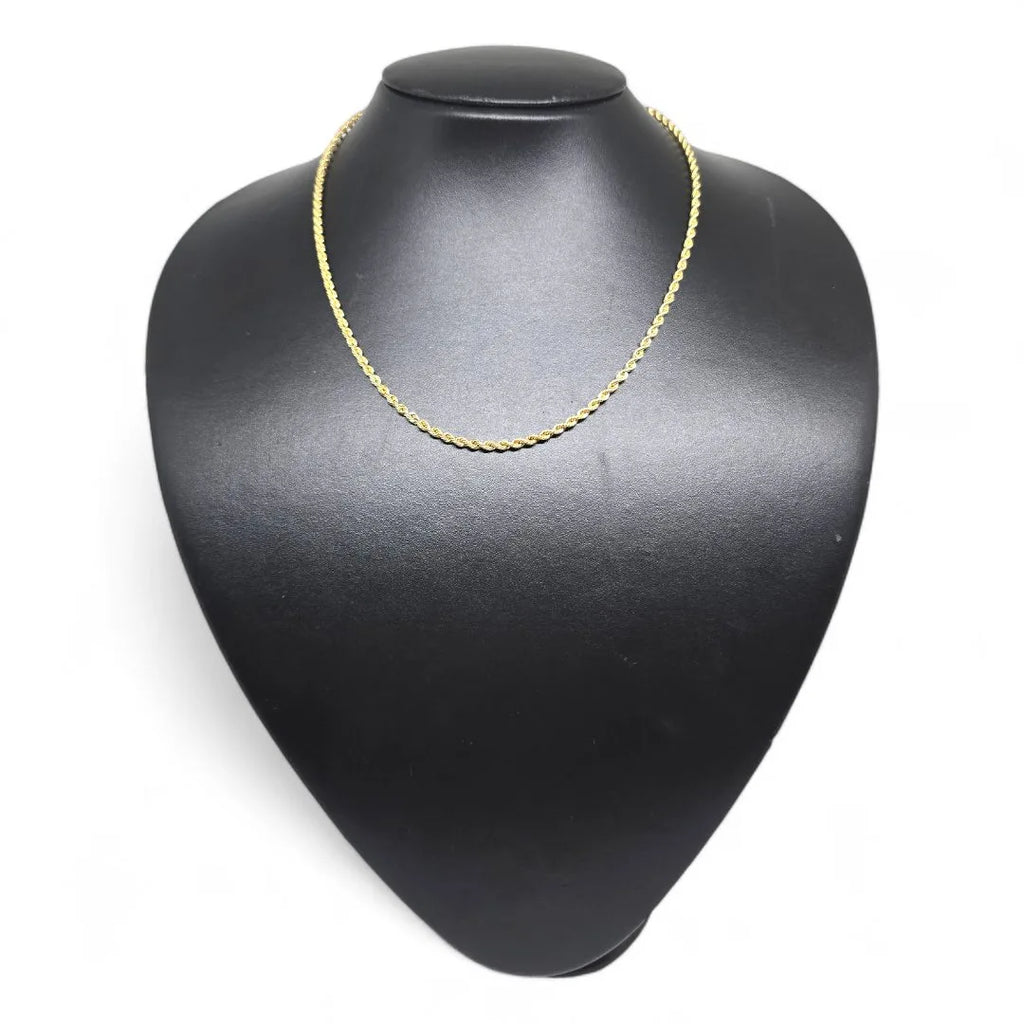 Collana in oro giallo 18 carati modello funetta misura 42 cm
