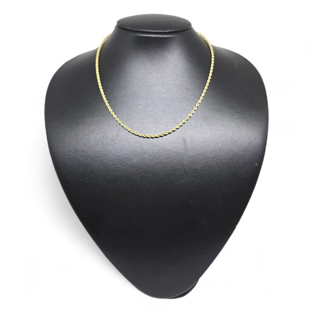 Collana in oro giallo 18 carati modello funetta misura 42 cm