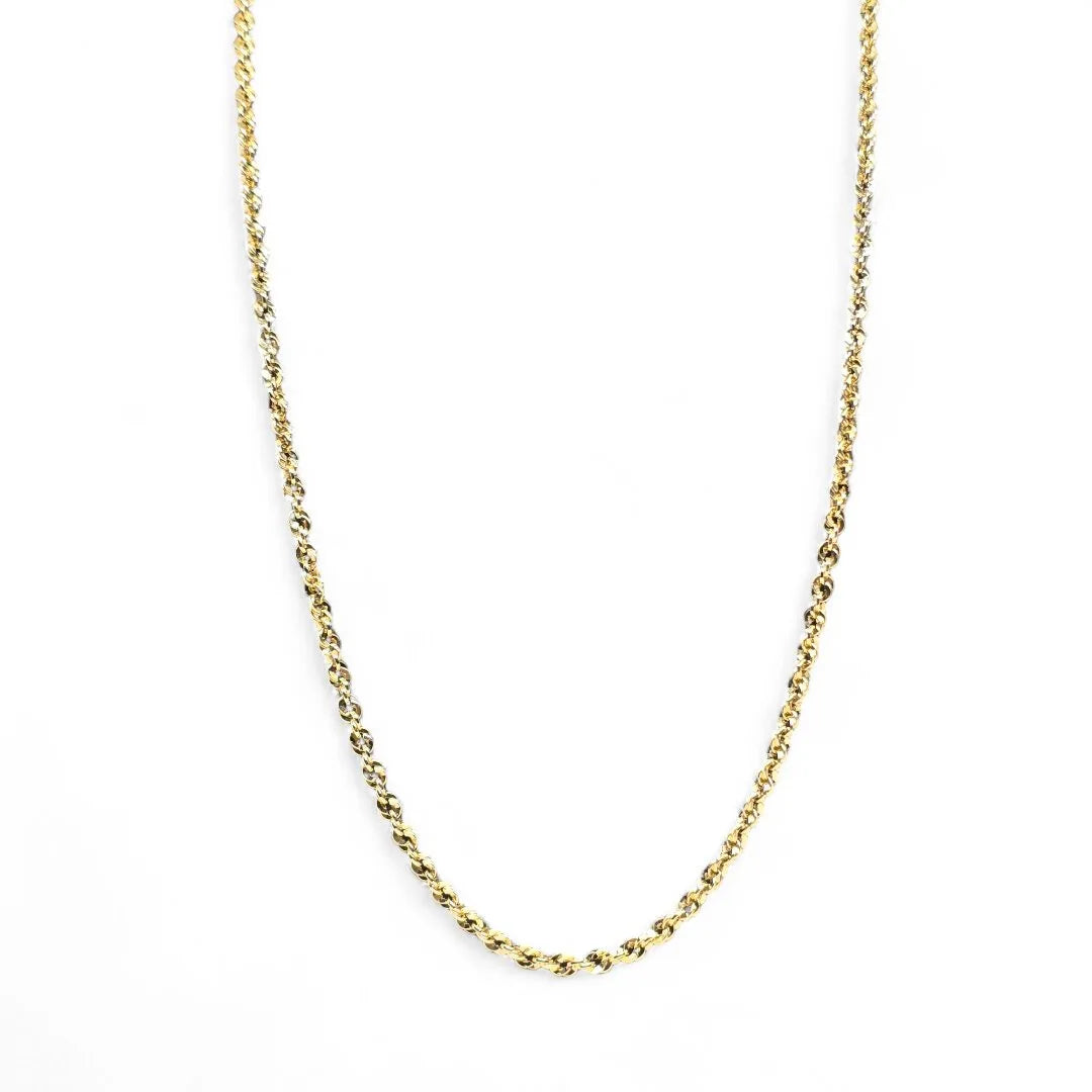 Collana in oro giallo 18 carati modello funetta misura 70 cm
