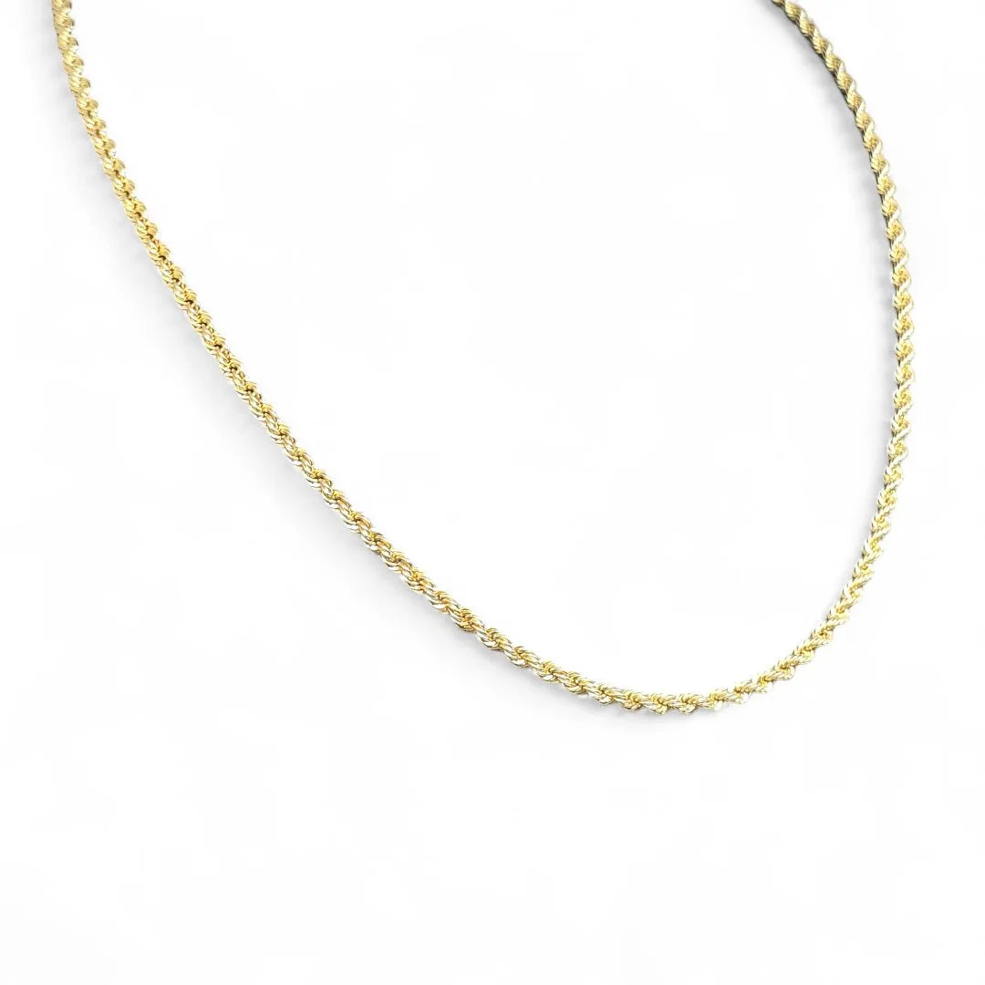 Collana in oro giallo 18 carati modello funetta misura 42 cm