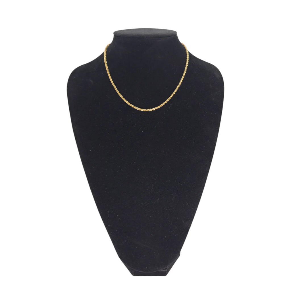 Collana in oro giallo 18 carati modello funetta 50 cm