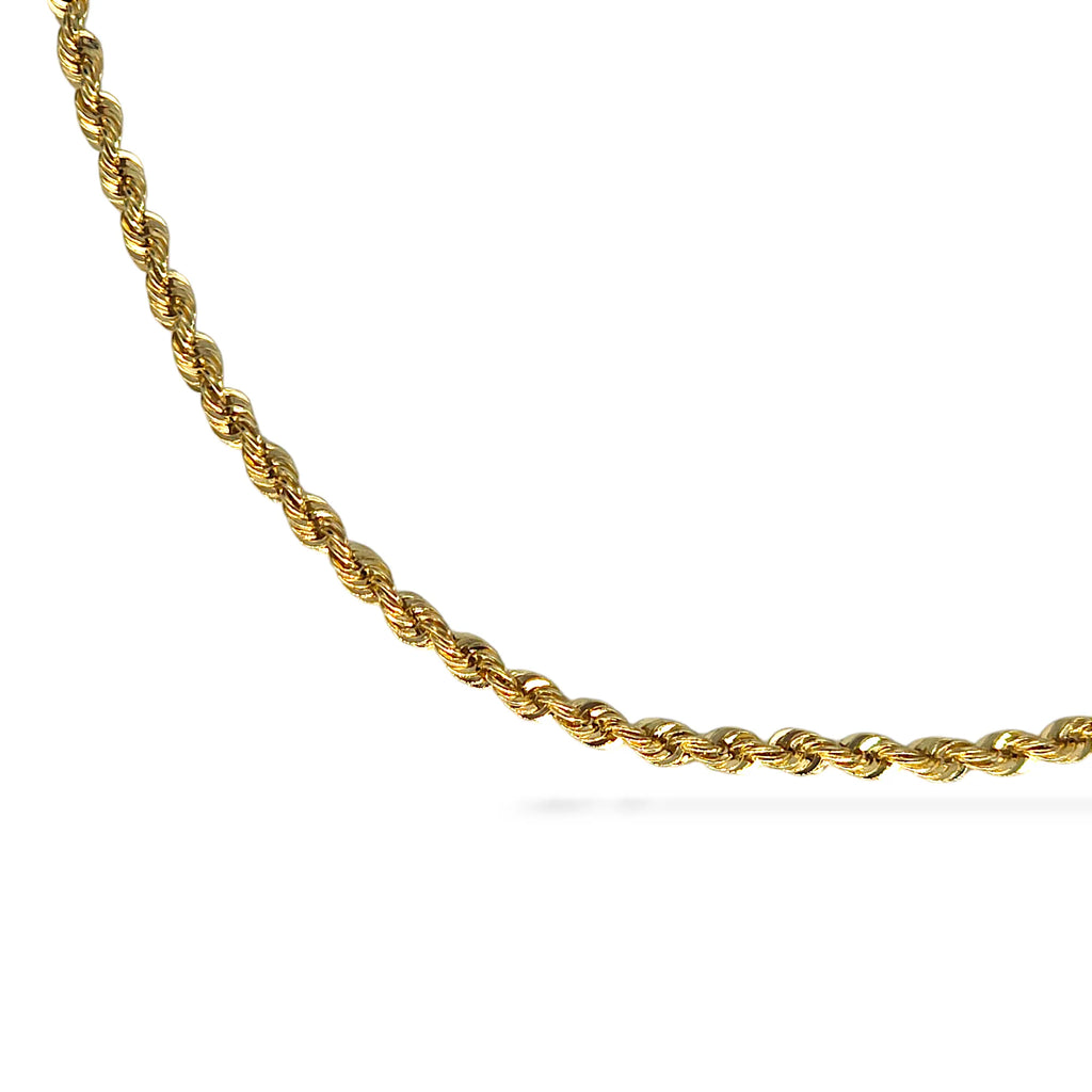 Collana in oro giallo 18 carati modello funetta 50 cm