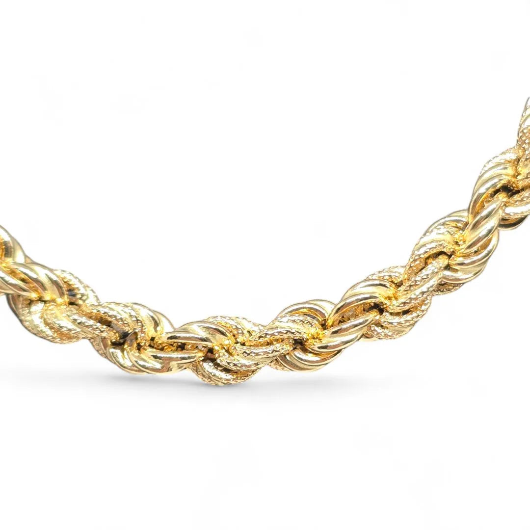 Collana in oro giallo 18 carati modello funetta 50 cm unisex