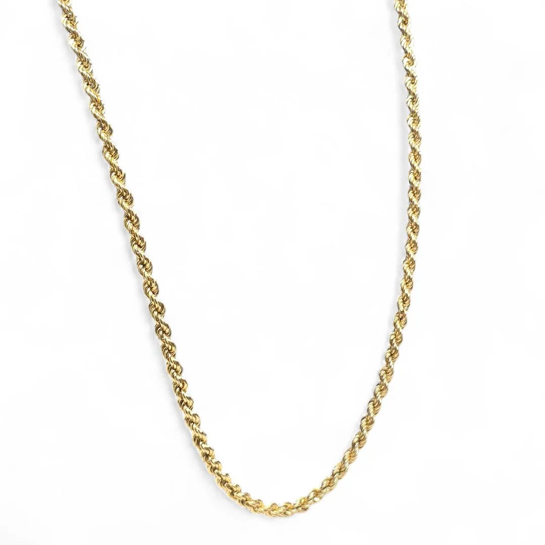 Collana in oro giallo 18 carati modello funetta 70 cm unisex