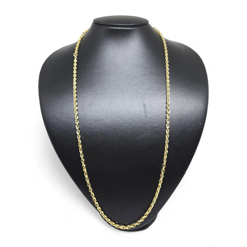 Collana in oro giallo 18 carati modello funetta misura 70 cm
