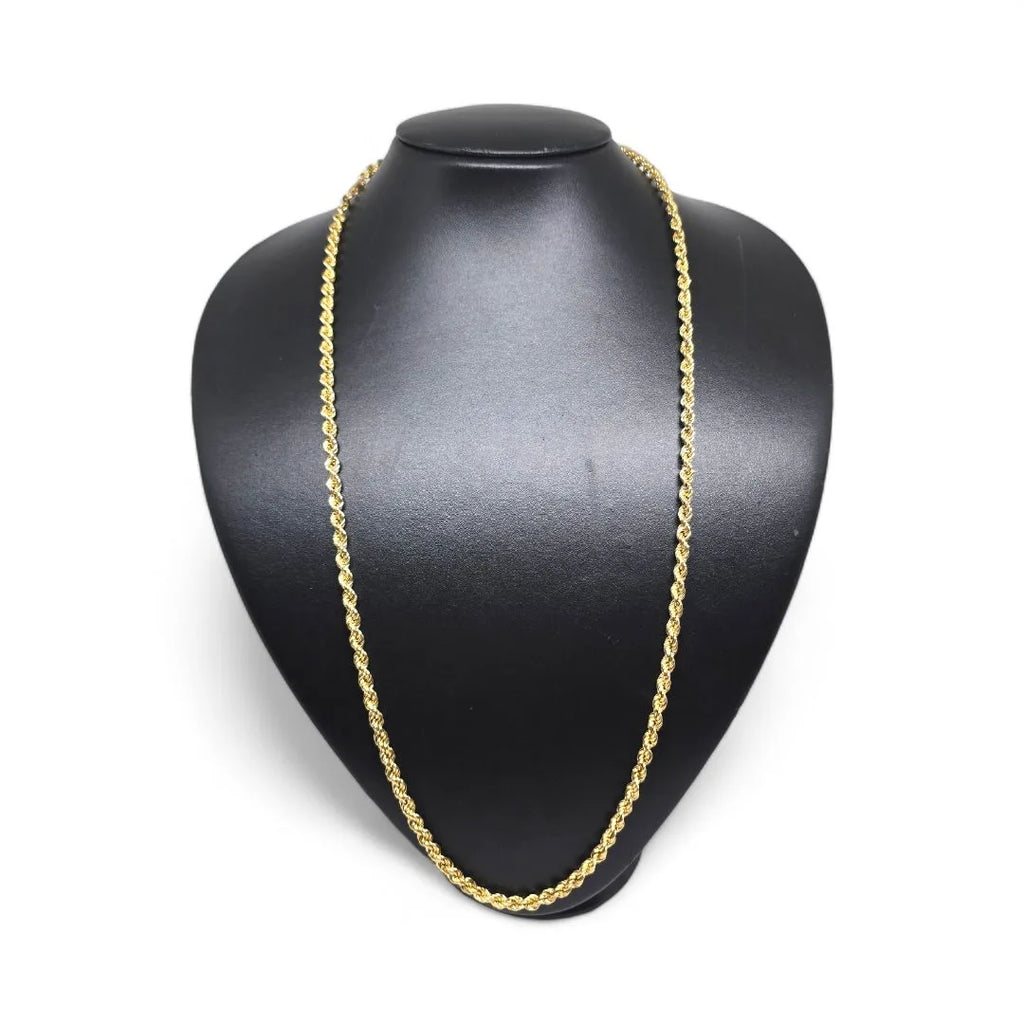 Collana in oro giallo 18 carati modello funetta 70 cm unisex