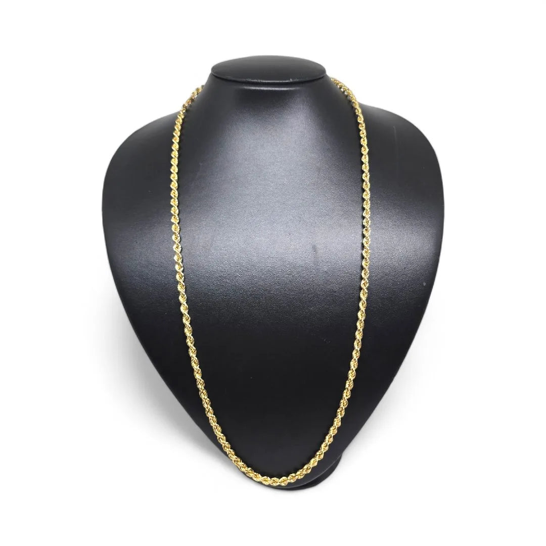 Collana in oro giallo 18 carati modello funetta 70 cm unisex