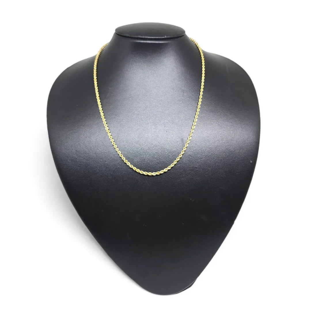 Collana in oro giallo 18 carati modello funetta misura 50 cm
