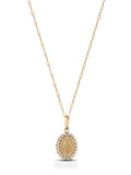 Collana in oro giallo 18kt con ciondolo Madonna Miracolosa