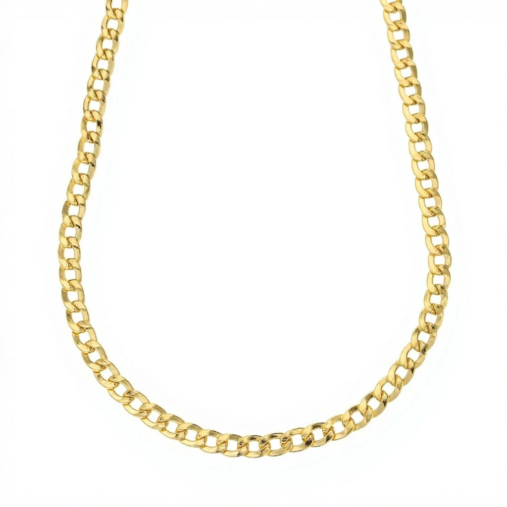 Collana in oro giallo 18kt pesante maglia grumetta unisex 60cm