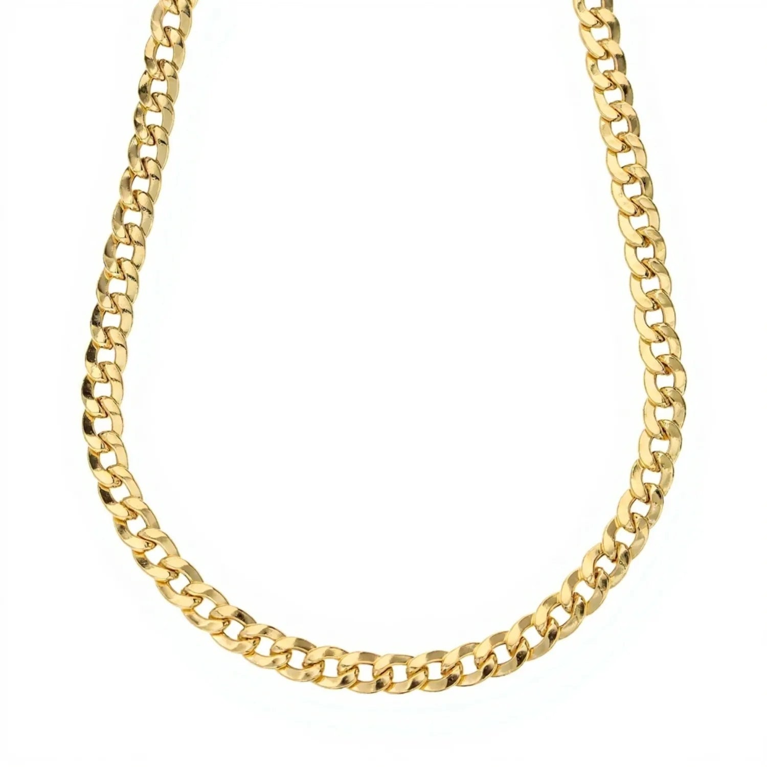 Collana in oro giallo 18kt pesante maglia grumetta unisex 60cm