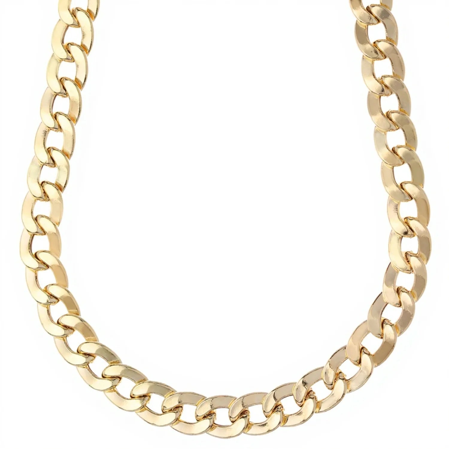 Collana in oro giallo 18kt pesante maglia grumetta unisex 60cm