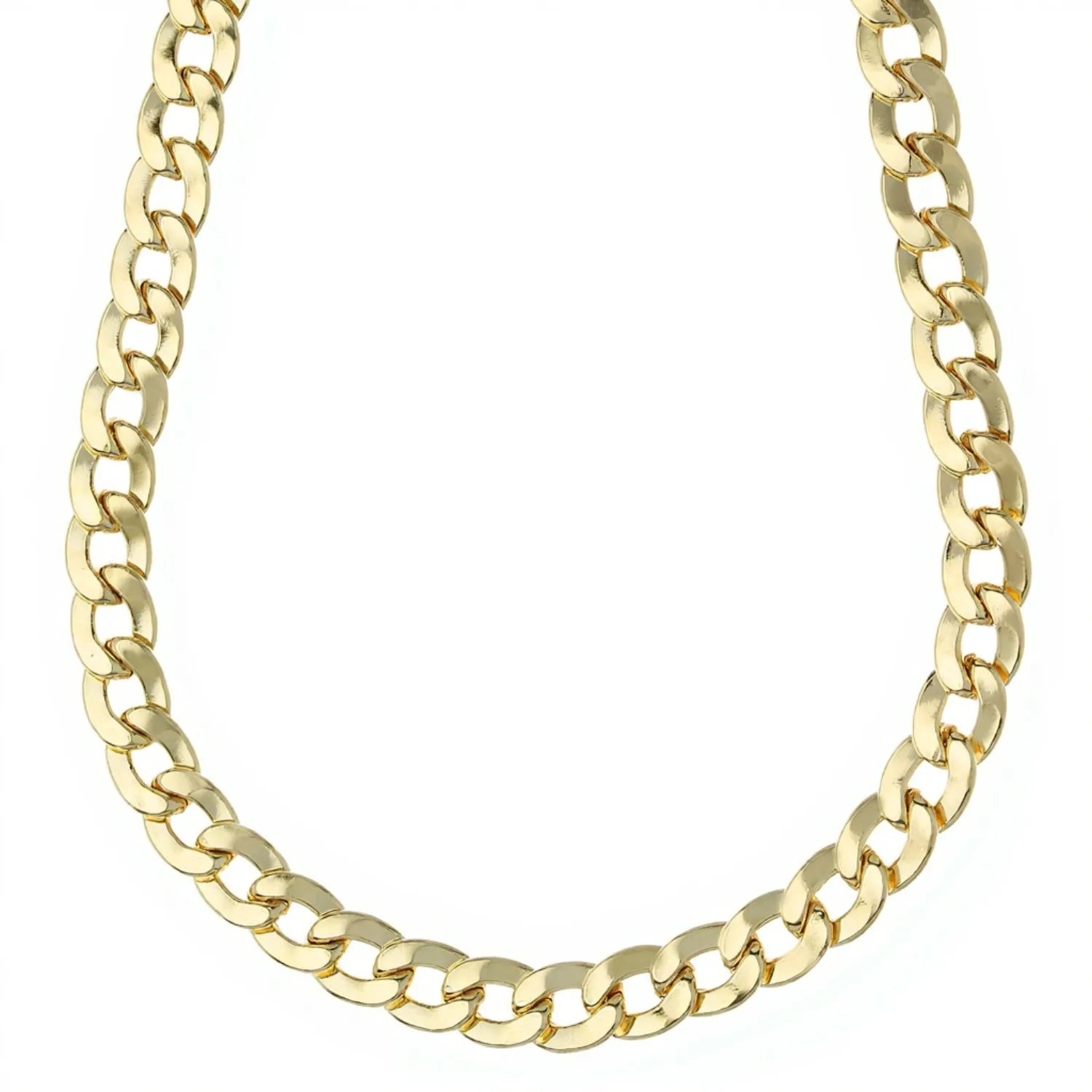 Collana in oro giallo 18kt pesante maglia grumetta unisex 60cm