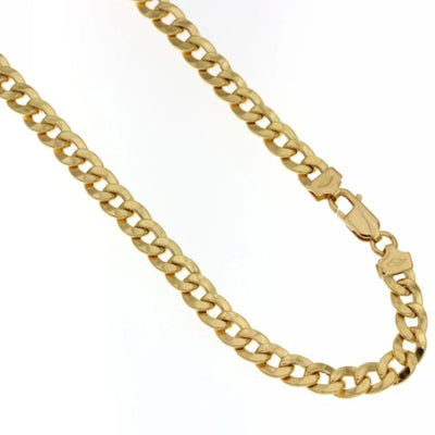 Collier unisexe en or jaune 18 carats maille gourmette lourde