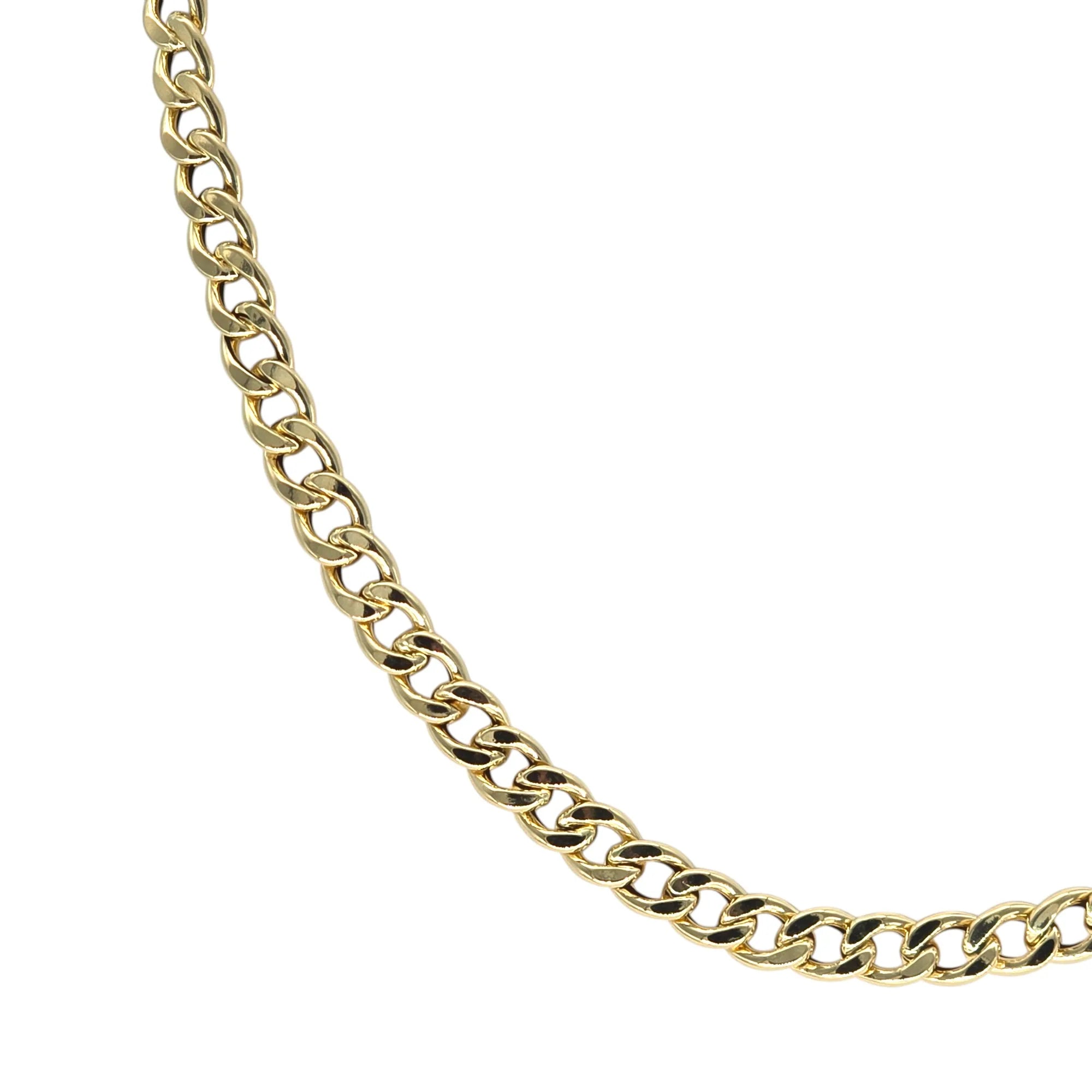 Collana in oro giallo 750 maglia grumetta liscia unisex