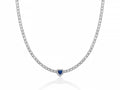 Collana kiara donna in acciaio ottone e zirconi con cuore kcld3962b
