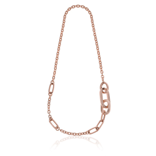 Unoaerre Damen lange Kette Square mit gestreifter Oberfläche 2152